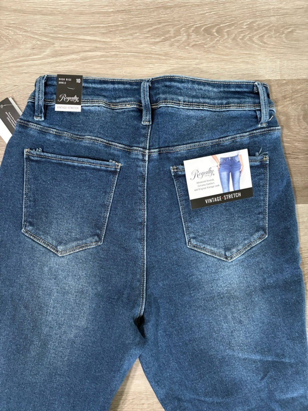 Royalty for Me High-Rise Distressed Women's Jeans - Dark Blue - Picture 7 of 9